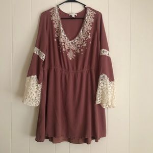 super cute lacy mauve dress